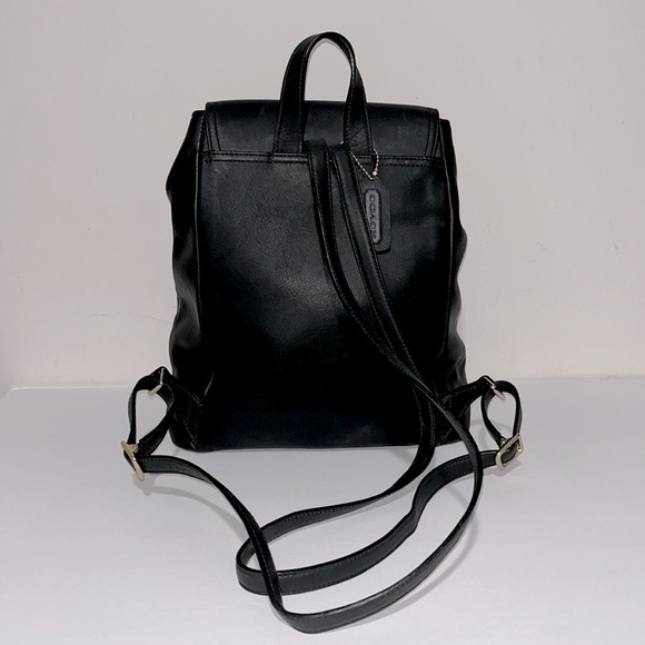 {NEW} Coach Backpack Soft Black Leather - Picture 9 of 12